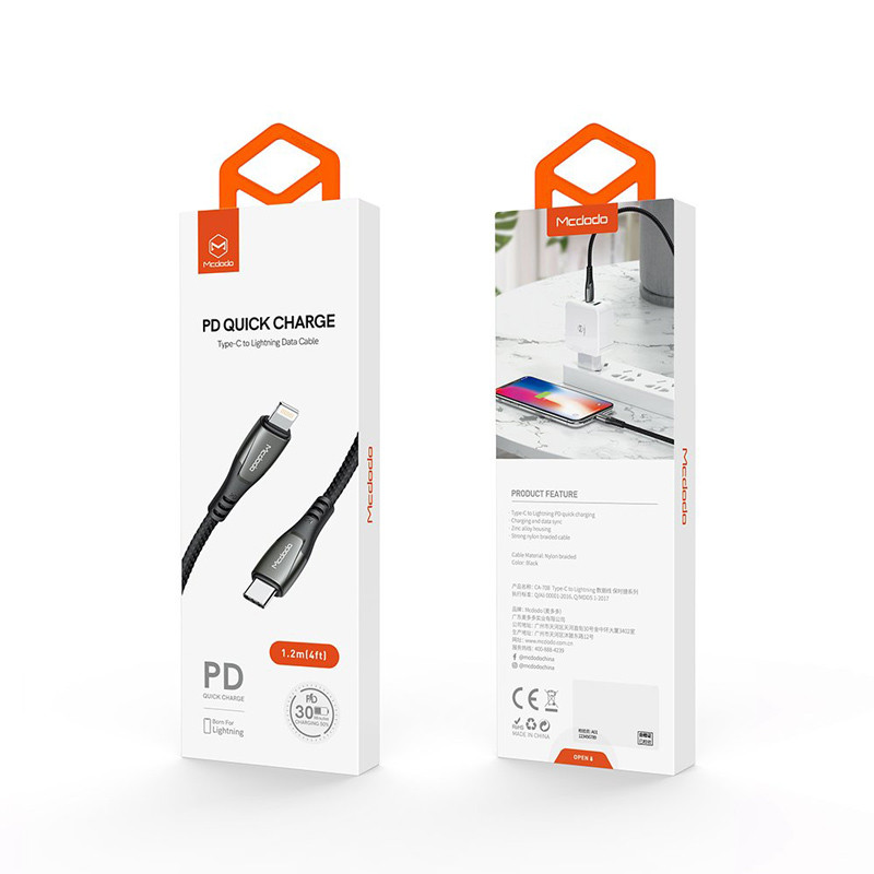 کابل تبدیل فست شارژ Mcdodo CA-7080 Type-C To Lightning 1.2m