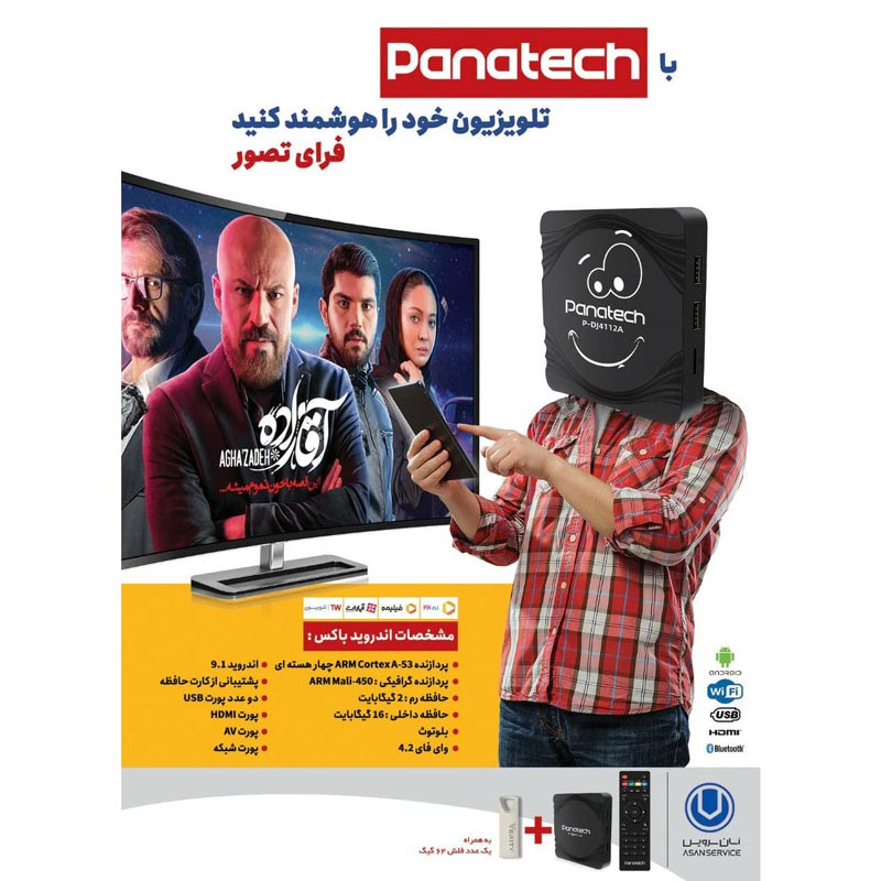 اندروید باکس Panatech P-DJ4112A