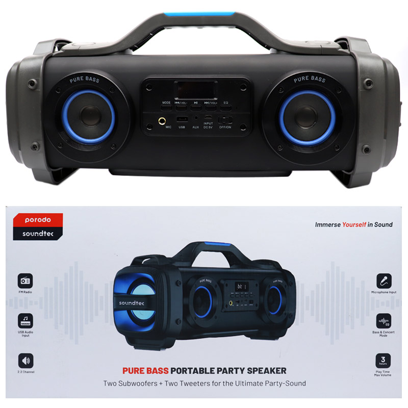 اسپیکر بلوتوثی فلش خور Prodo Soundtec PD-PRTSPK-BK