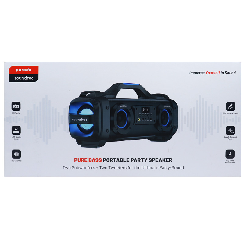 اسپیکر بلوتوثی فلش خور Prodo Soundtec PD-PRTSPK-BK