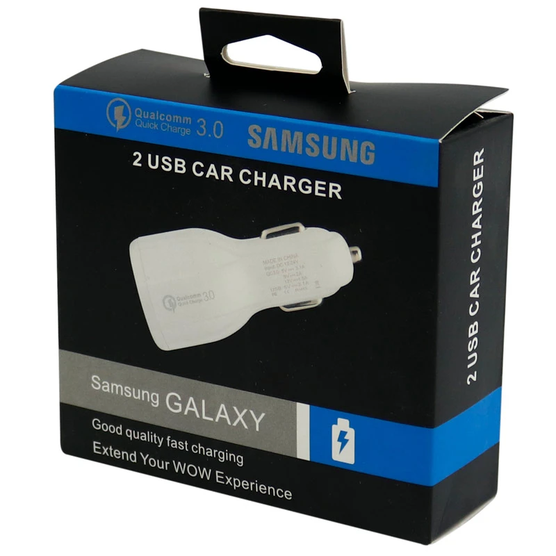 شارژر فندکی فست شارژ Samsung 9-23 QC3 + کابل میکرو یو اس بی