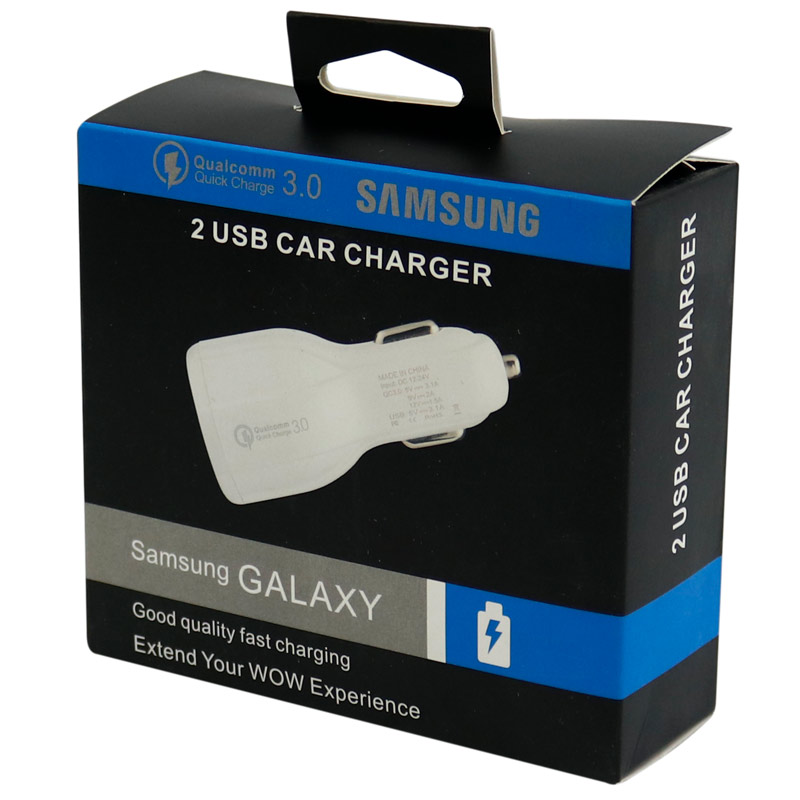 شارژر فندکی فست شارژ Samsung 9-23 QC3 + کابل میکرو یو اس بی