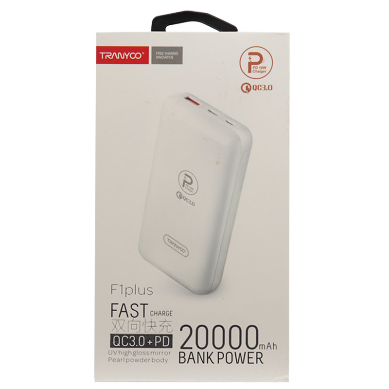پاور بانک فست شارژ 20000 ترانیو Tranyoo F1 Plus QC3 18W