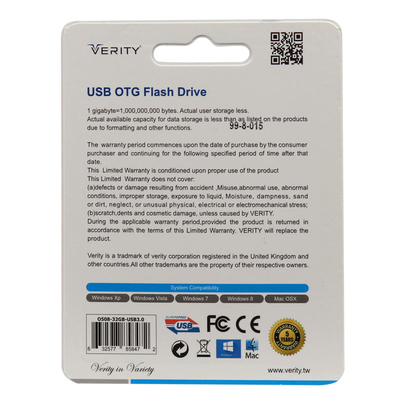 فلش 32 گیگ وریتی Verity O508 USB3 OTG