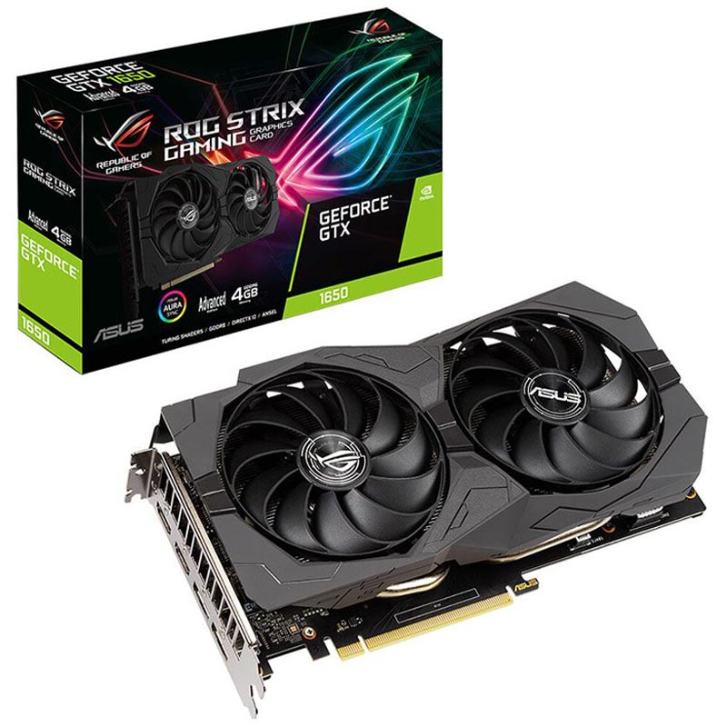 کارت گرافیک ASUS Rog Strix GeForce GTX1650 Advanced A4G GDDR6 128Bit