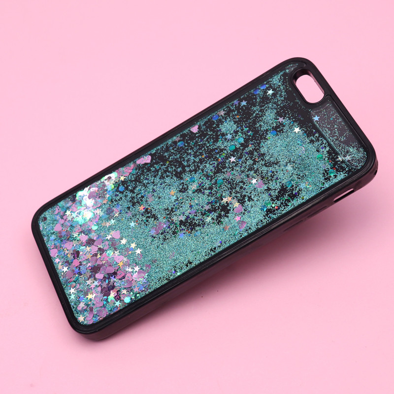 قاب آکواریومی پشت مشکی iPhone 6 Plus / 6s Plus سبزآبی