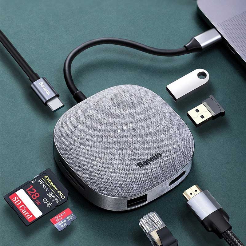 هاب 7 پورت Type-C باسئوس CAHUB-DX0G