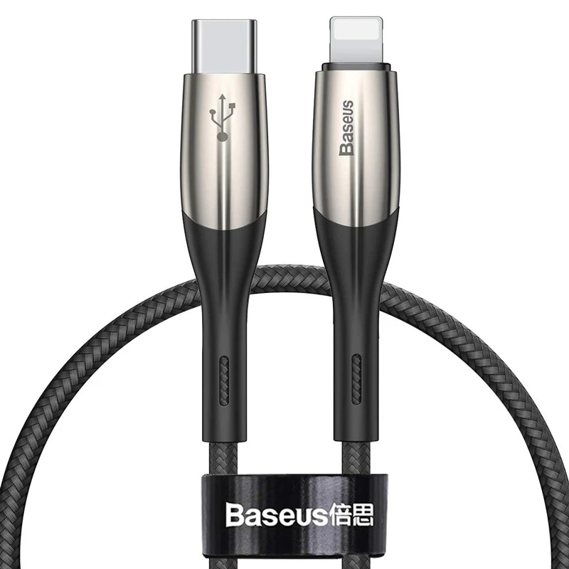 کابل تبدیل فست شارژ Baseus CATLSP-A01 QC3.0 Type-C to Lightning 50cm