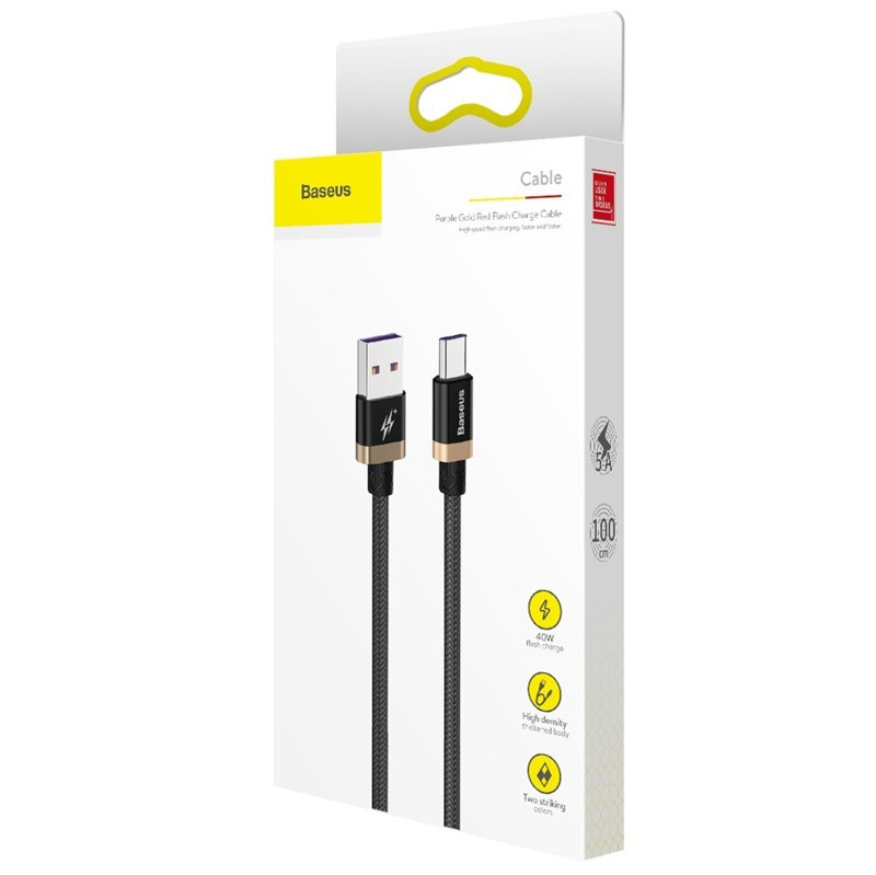 کابل فست شارژ Baseus CATZH-AV1 QC3 Type-C 5A 1m