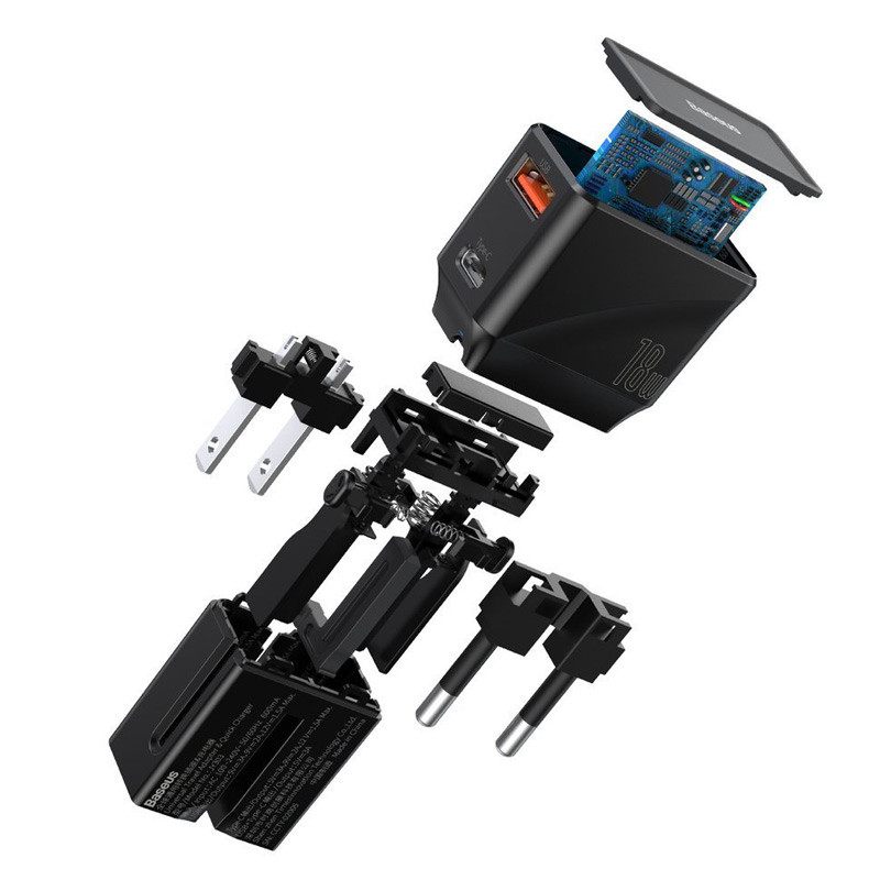 شارژر دیواری فست شارژ Baseus CCTY QC3 18W