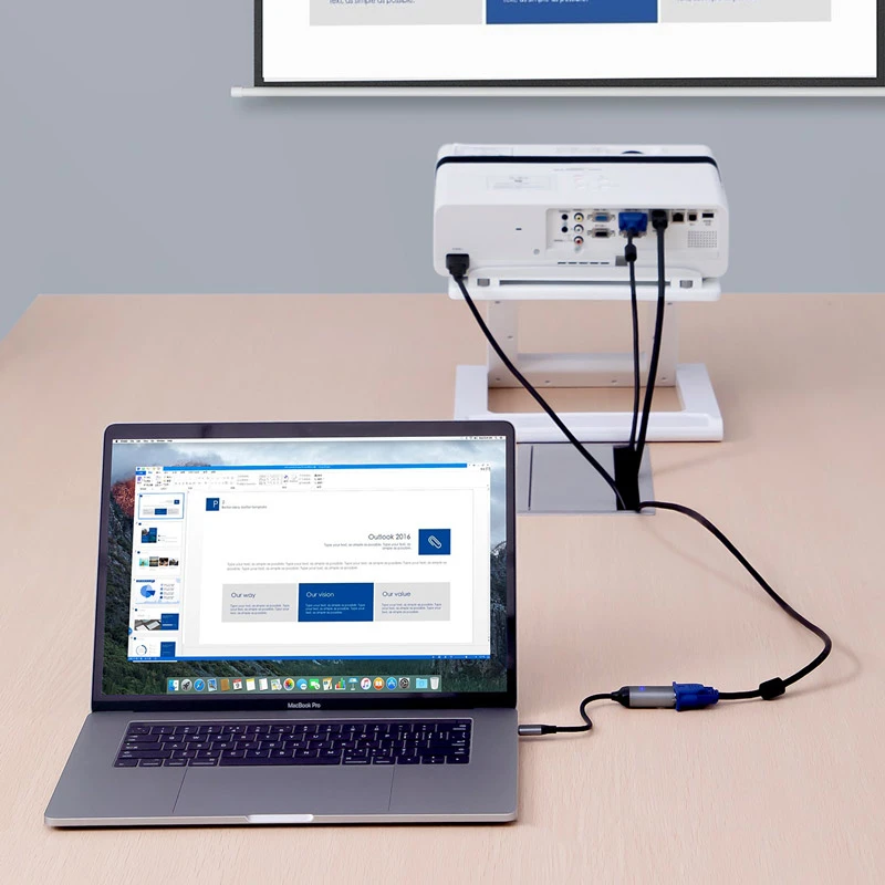 تبدیل Type-C به VGA باسئوس CAHUB-V0G