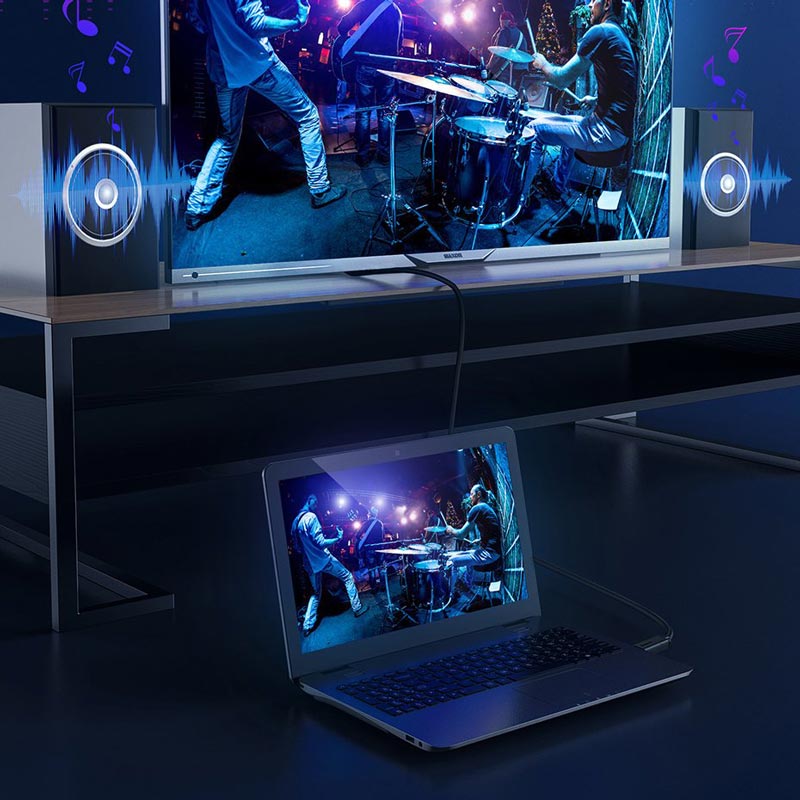 کابل HDR 4K HDMI باسئوس High Definition Series CAKGQ-E01 طول 8 متر