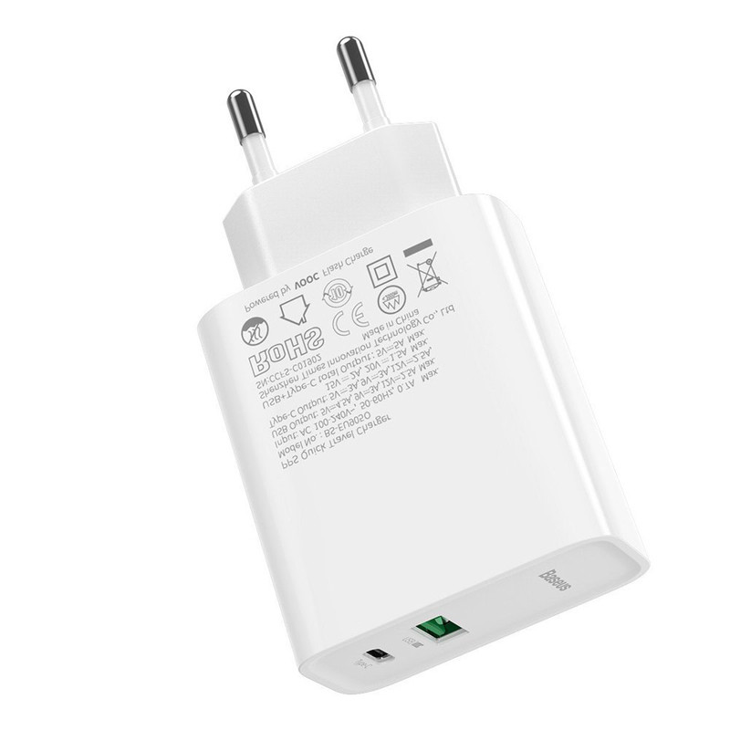 شارژر دیواری فست شارژ Baseus TZCCFS-H01 QC4 + کابل Type-C