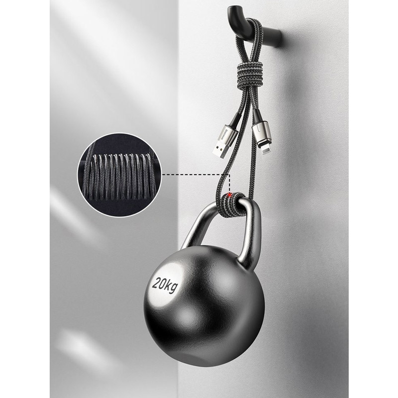 کابل 3 سر مگنتی Baseus TZCAXC-B01 2.4A 2m