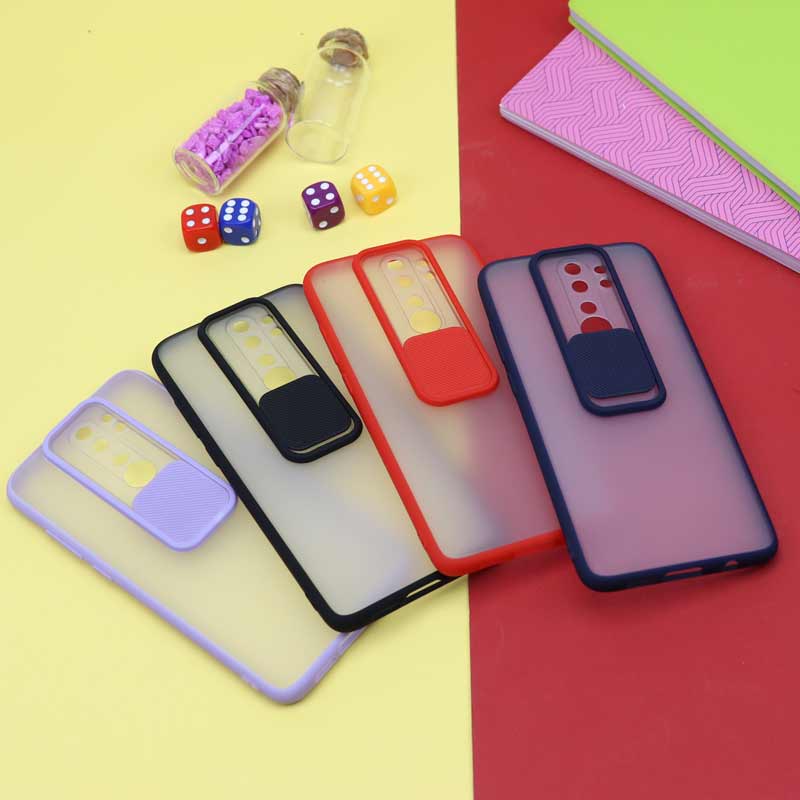 قاب PC مات محافظ لنز دار کشویی Xiaomi Redmi Note 8 Pro