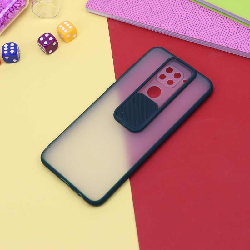قاب PC مات محافظ لنز دار کشویی Xiaomi Redmi Note 9