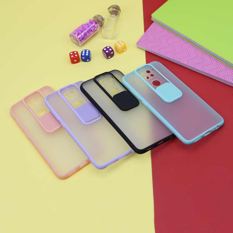 قاب PC مات محافظ لنز دار کشویی Xiaomi Redmi Note 9