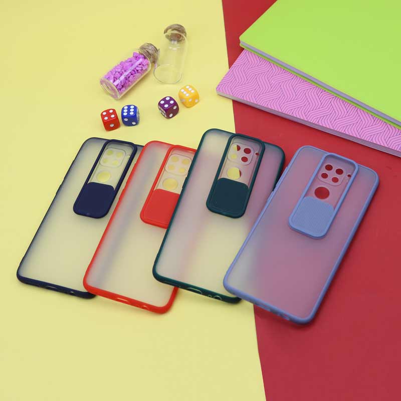 قاب PC مات محافظ لنز دار کشویی Xiaomi Redmi Note 9