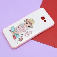 قاب فانتزی برجسته صورتی طرح دختر سامسونگ J4 Plus