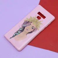 قاب فانتزی برجسته صورتی طرح دختر سامسونگ Note 9
