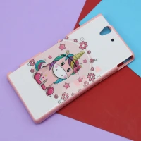قاب فانتزی برجسته صورتی طرح کارتونی Sony Xperia Z