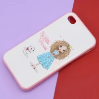 قاب فانتزی برجسته صورتی طرح دختر آیفون iPhone 4/4s