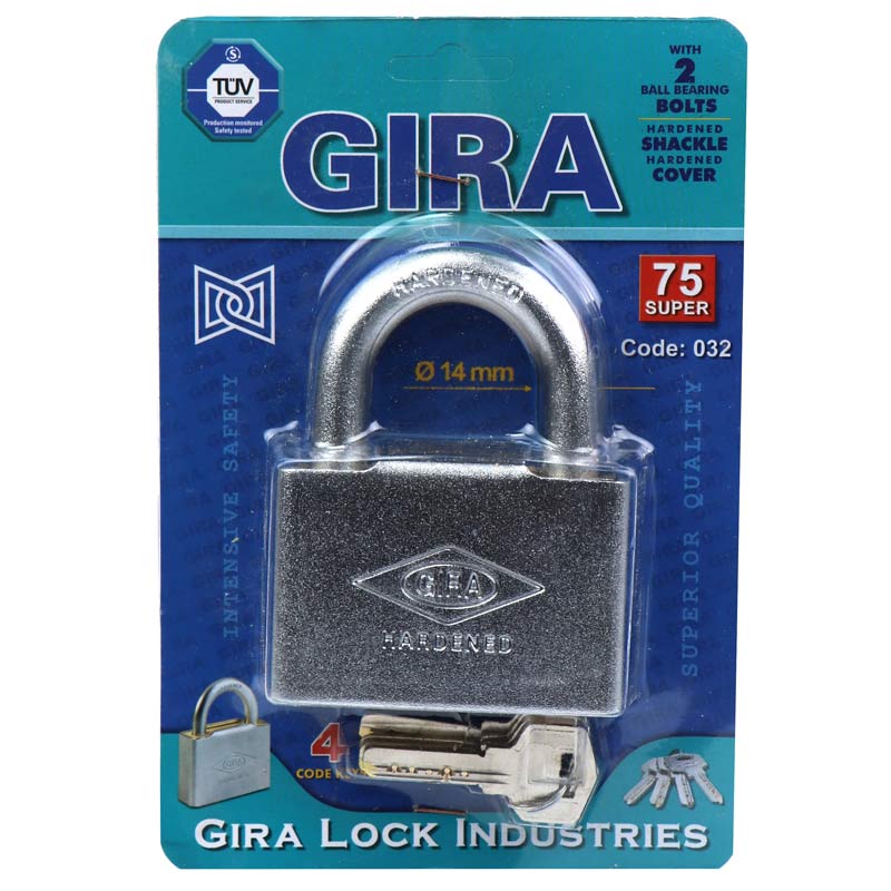قفل آویز گیرا Gira75 82mm کد 032