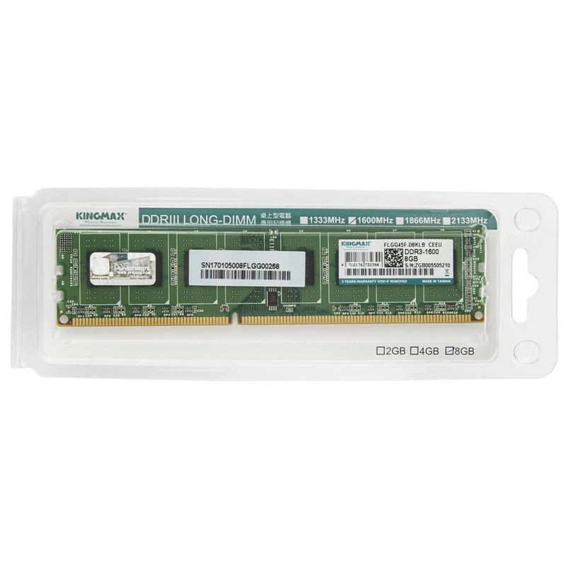 رم کامپیوتر Kingmax DDR3 8GB 1600MHz CL11 Single