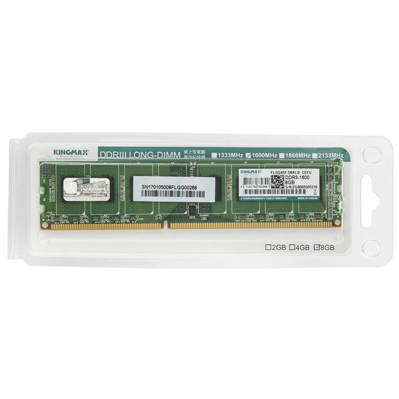 رم کامپیوتر Kingmax DDR3 8GB 1600MHz CL11 Single