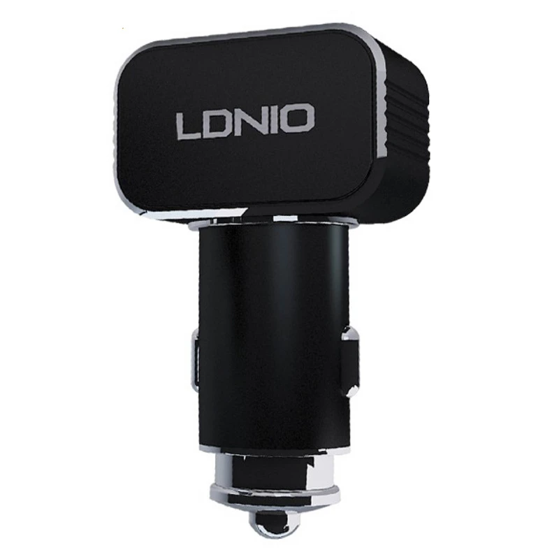 شارژر فندکی LDNIO C306 3.6A + کابل آیفونی