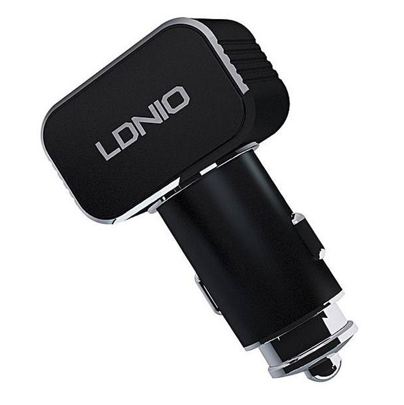 شارژر فندکی LDNIO C306 3.6A + کابل آیفونی
