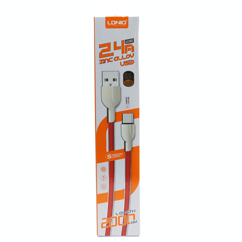 کابل آیفونی LDNIO LS412 2.4A 2m
