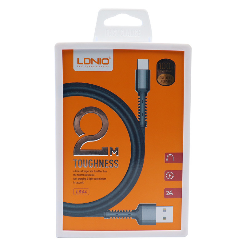 کابل Ldnio LS64 2.4A 2m Type-C
