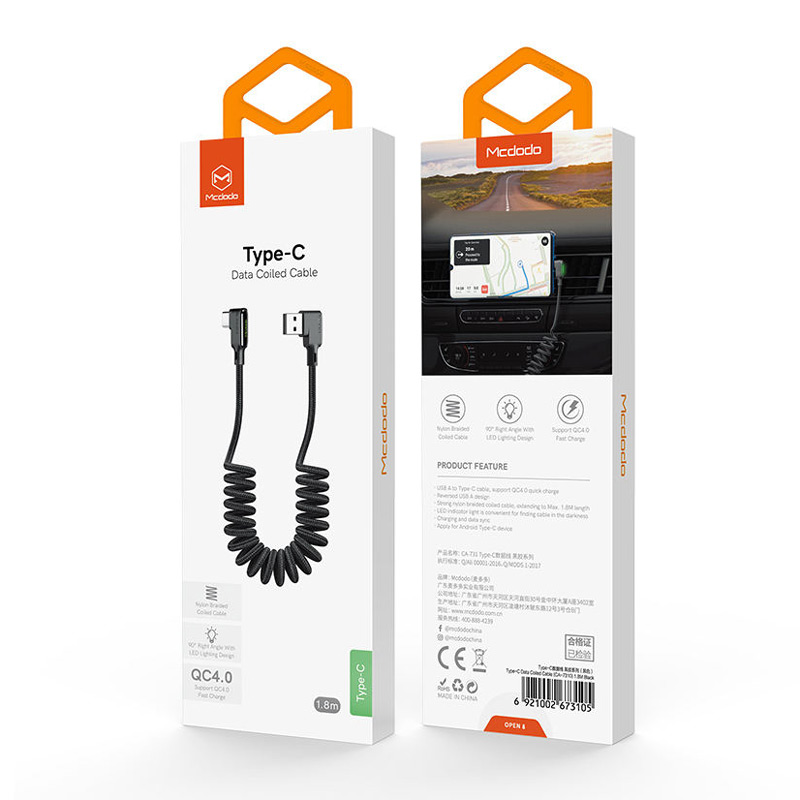 کابل تبدیل فست شارژ Mcdodo CA-7310 QC4 Type-C 1.8m