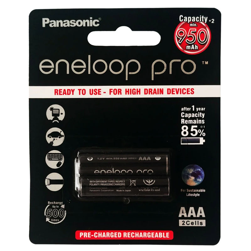 باتری دوتایی نیم قلمی پاناسونیک Eneloop Pro HR03