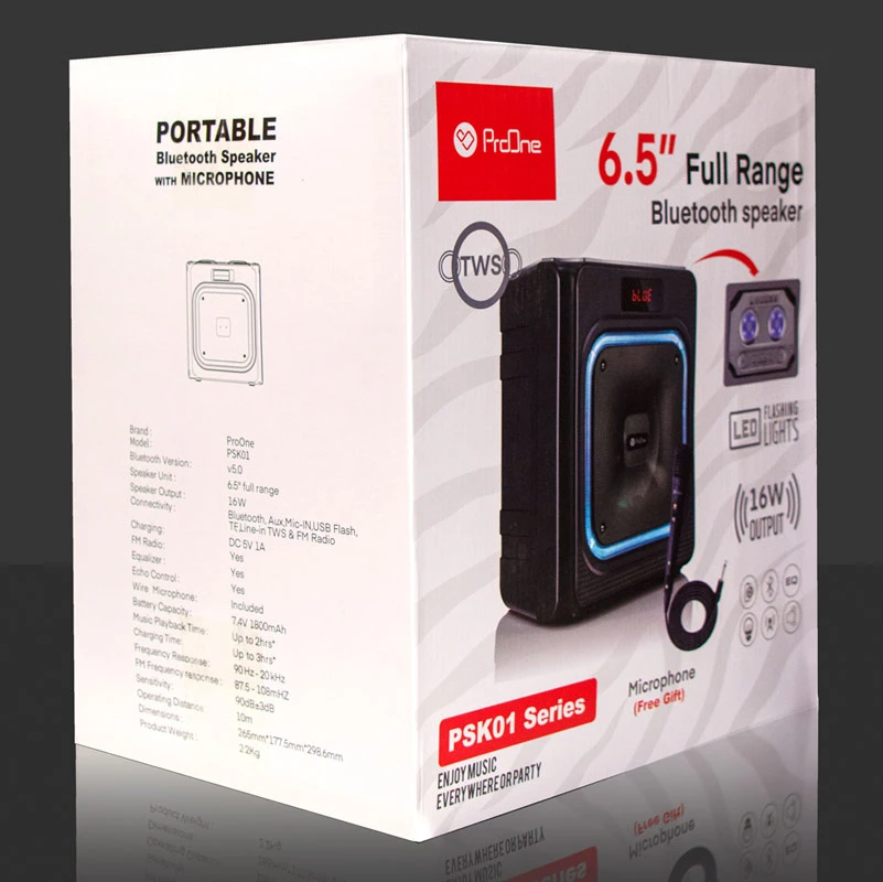 اسپیکر بلوتوثی رم و فلش خور ProOne PSB4915 PSK01 + میکروفن