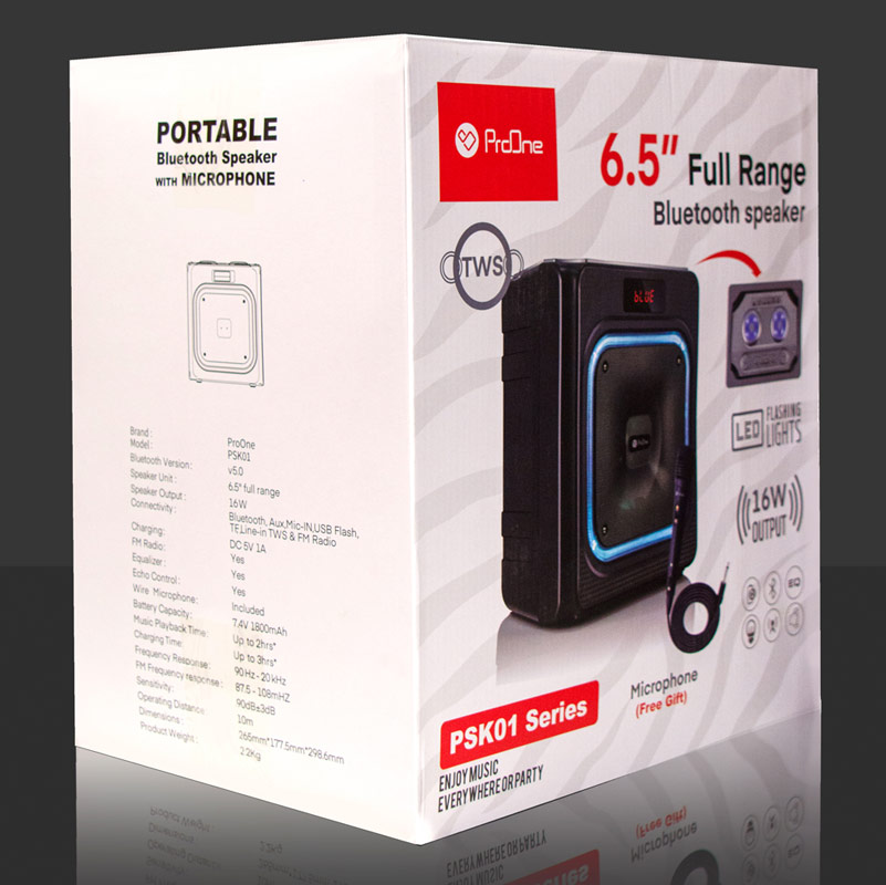 اسپیکر بلوتوثی رم و فلش خور ProOne PSB4915 PSK01 + میکروفن