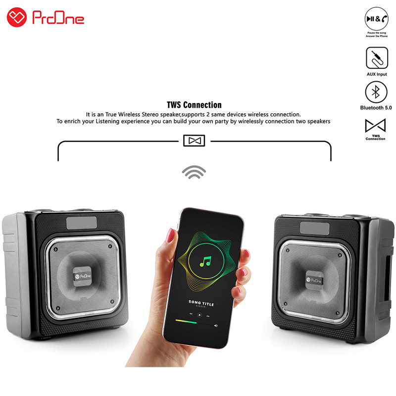 اسپیکر بلوتوثی رم و فلش خور ProOne PSB4915 PSK01 + میکروفن