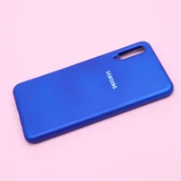 قاب سیلیکونی Samsung A7 2018 آبی کاربنی