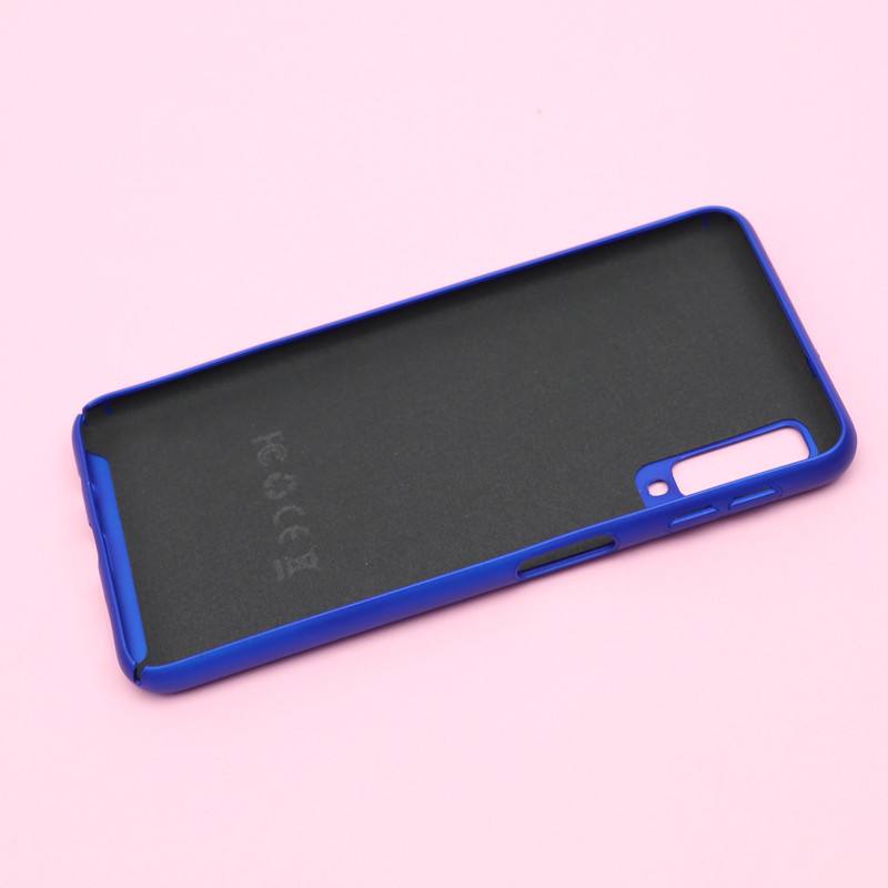 قاب سیلیکونی Samsung A7 2018 آبی کاربنی