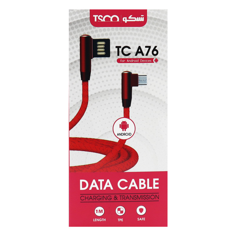 کابل میکرو یو اس بی TSCO TC A76 1m دو سر L