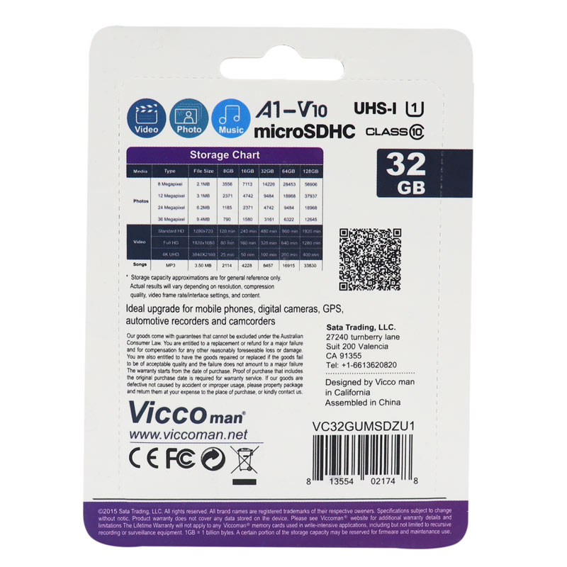 رم میکرو 32 گیگ ویکومن Vicco Man Extra 533X U1 C10 80MB/s + رم ریدر