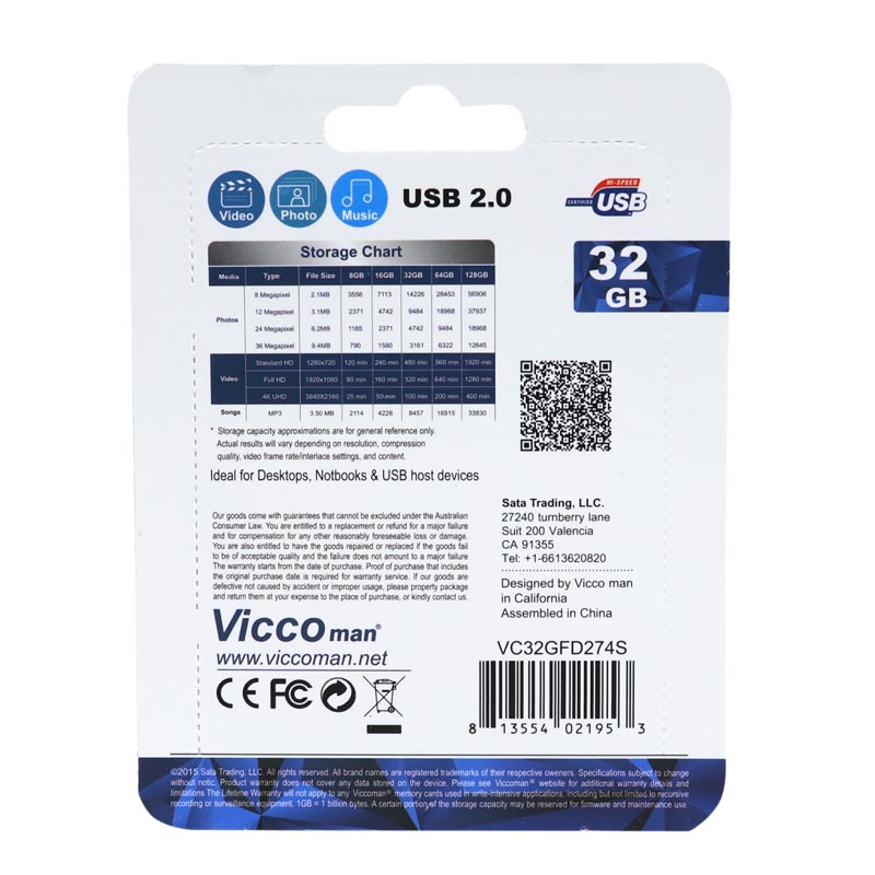 فلش 32 گیگ ویکومن ViccoMan VC274