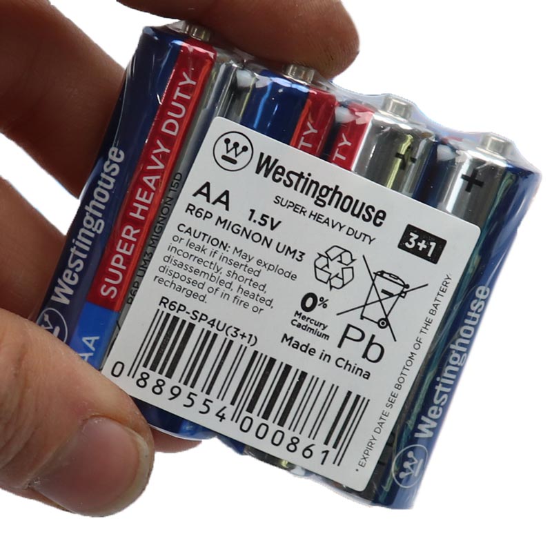 باتری چهارتایی قلمی WestingHouse Super Heavy Duty 1.5V AA بسته 40 عددی