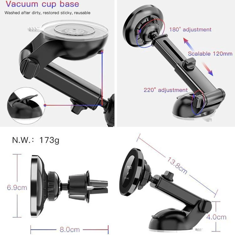هولدر و شارژر وایرلس Yesido C75 10W