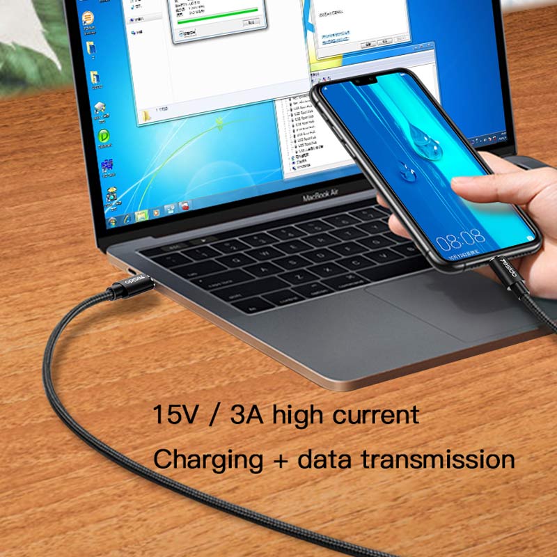 کابل تبدیل Yesido CA55 Type-C to Type-C 3A 1.2m