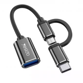تبدیل OTG تایپ سی / میکرو یو اس بی یسیدو GS02