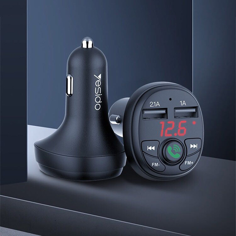 FM Player بلوتوثی + شارژر فندکی Yesido Y36