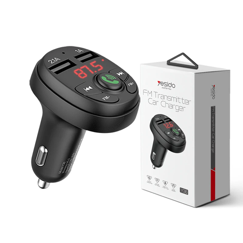 FM Player بلوتوثی + شارژر فندکی Yesido Y36