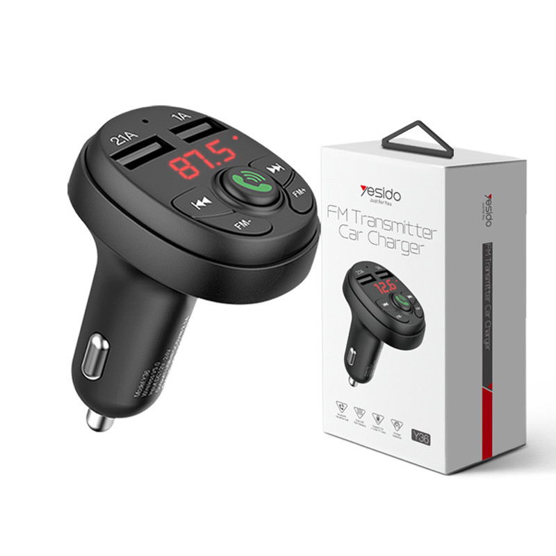 FM Player بلوتوثی + شارژر فندکی Yesido Y36